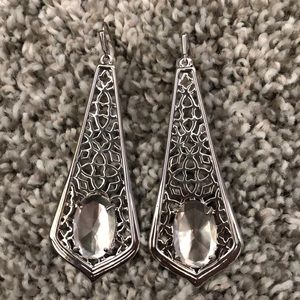 Kendra Scott Silver Statement Earrings